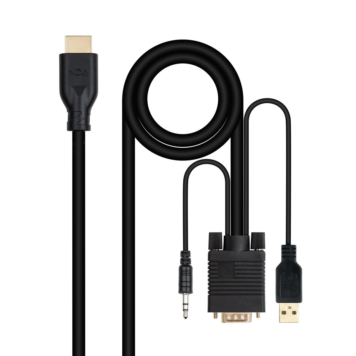 VGA Cable NANOCABLE 10.15.4612 1,8 m Black VGA Cable NANOCABLE 10.15.4612 1,8 m Black