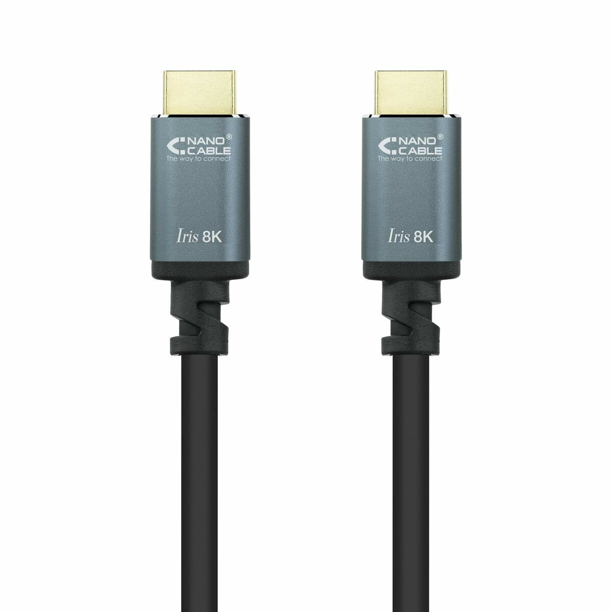 HDMI Cable NANOCABLE 10.15.8002 Black 2 m 8K Ultra HD