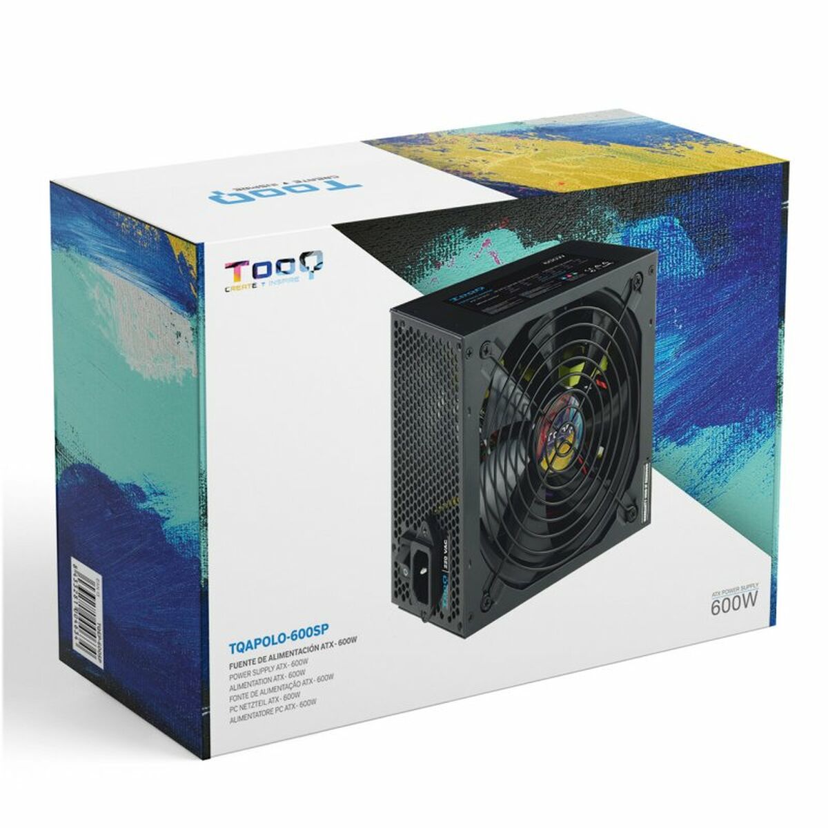 Power supply TooQ TQAPOLO-600SP ATX 600 W CE – RoHS