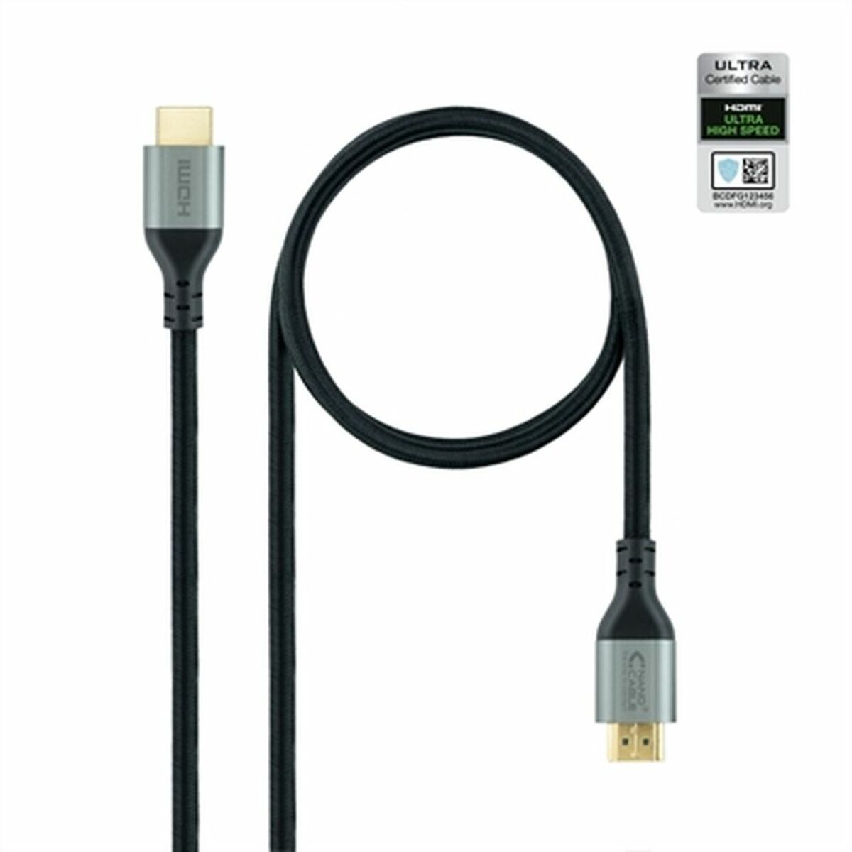 HDMI Cable NANOCABLE 10.15.8101 1 m Black HDMI Cable NANOCABLE 10.15.8101 1 m Black