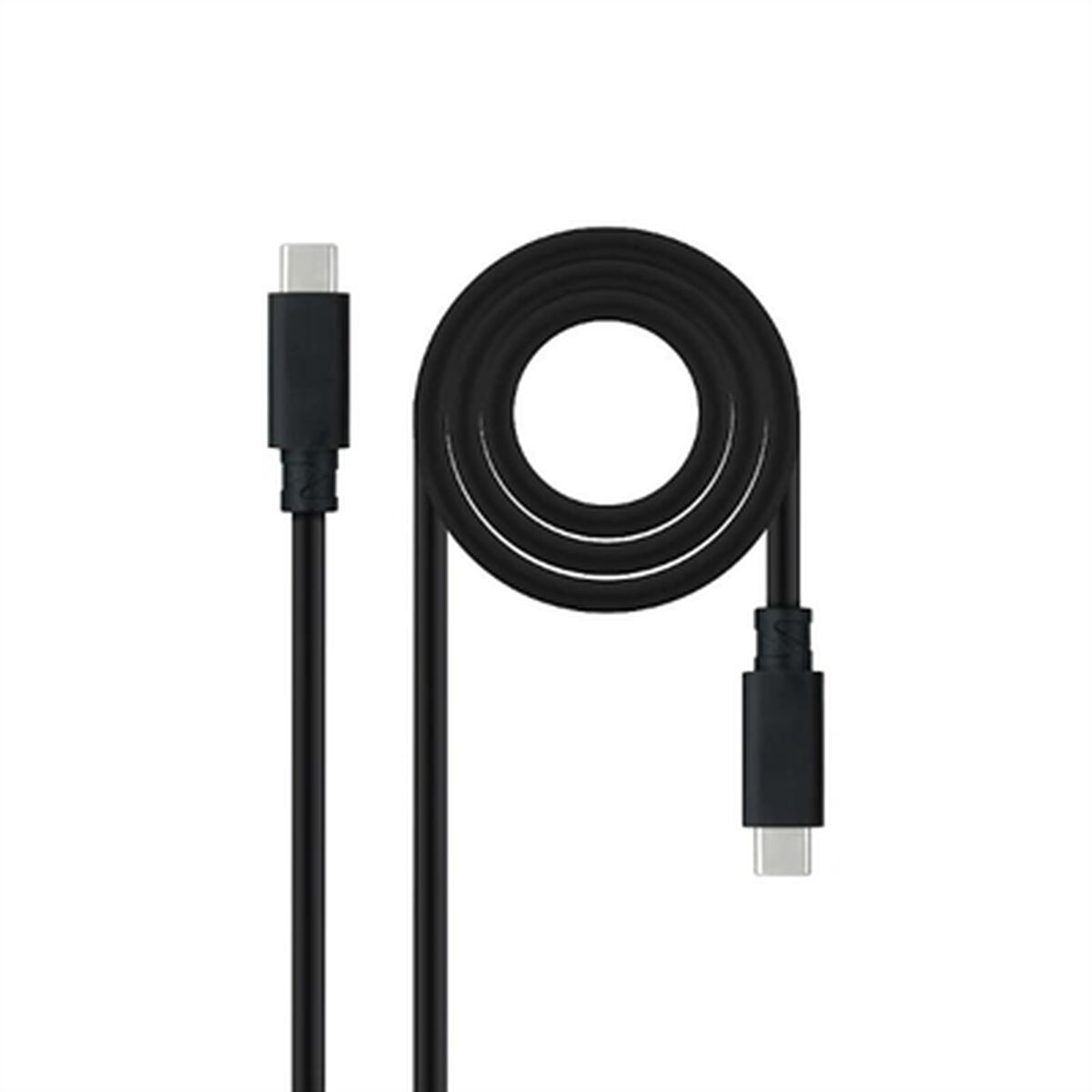USB-C Cable NANOCABLE 10.01.4100 Black 50 cm (1 Unit) USB-C Cable NANOCABLE 10.01.4100 Black 50 cm (1 Unit)