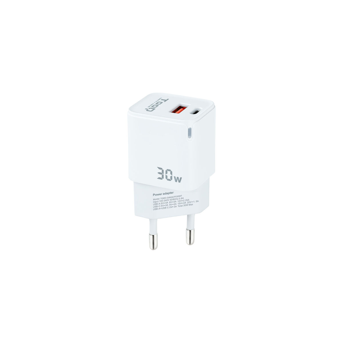 Wall Charger TooQ TQWC-GANQCPD30WT 30 W Wall Charger TooQ TQWC-GANQCPD30WT 30 W