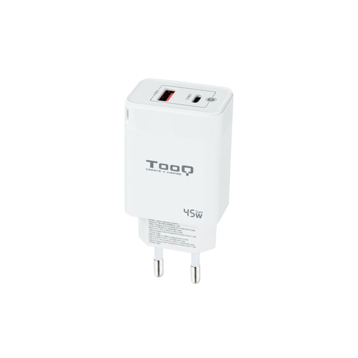 Wall Charger TooQ TQWC-GANQCPD45WT Wall Charger TooQ TQWC-GANQCPD45WT