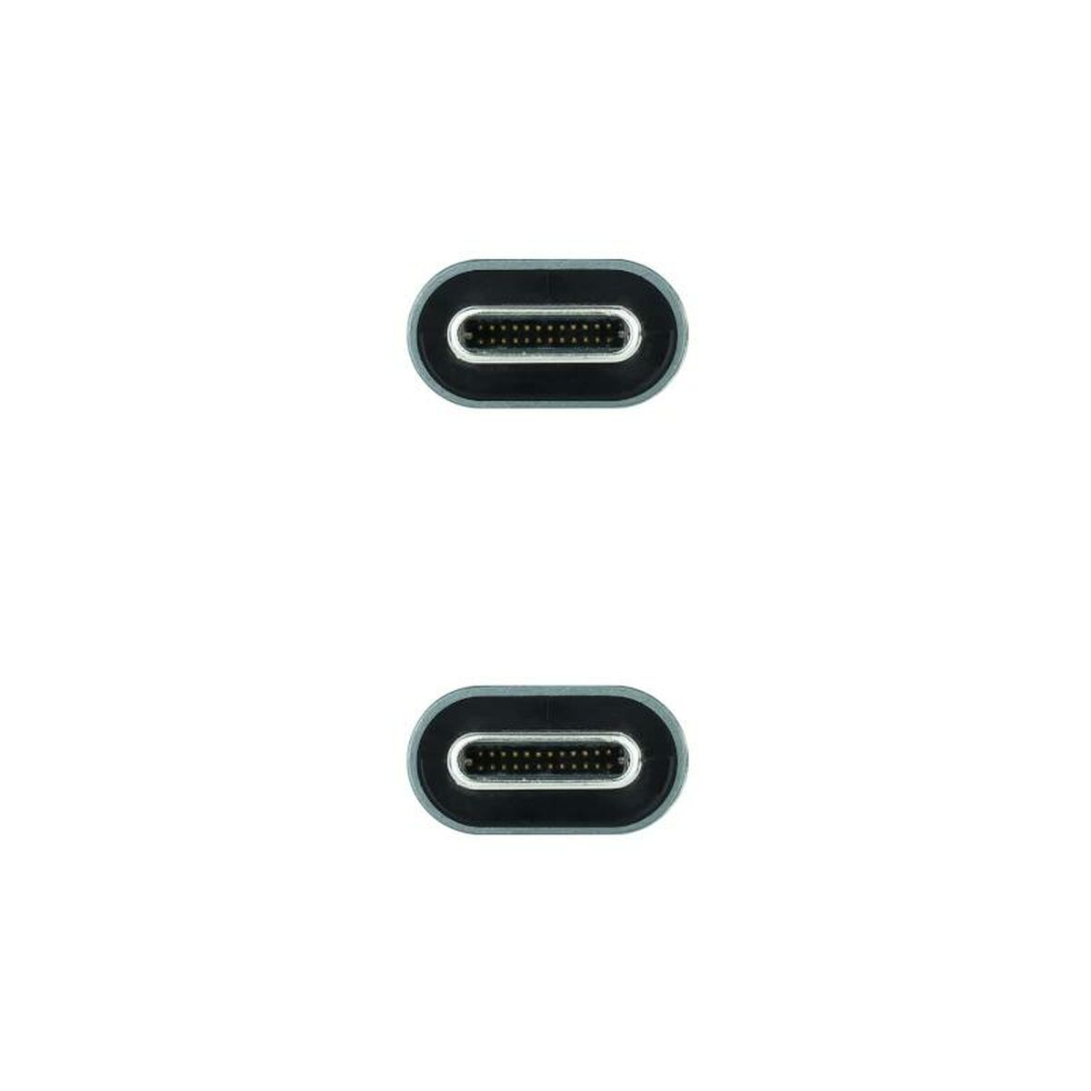 USB-C Cable NANOCABLE 10.01.4301-L150 Black 1,5 m 4K Ultra HD (1 Unit)