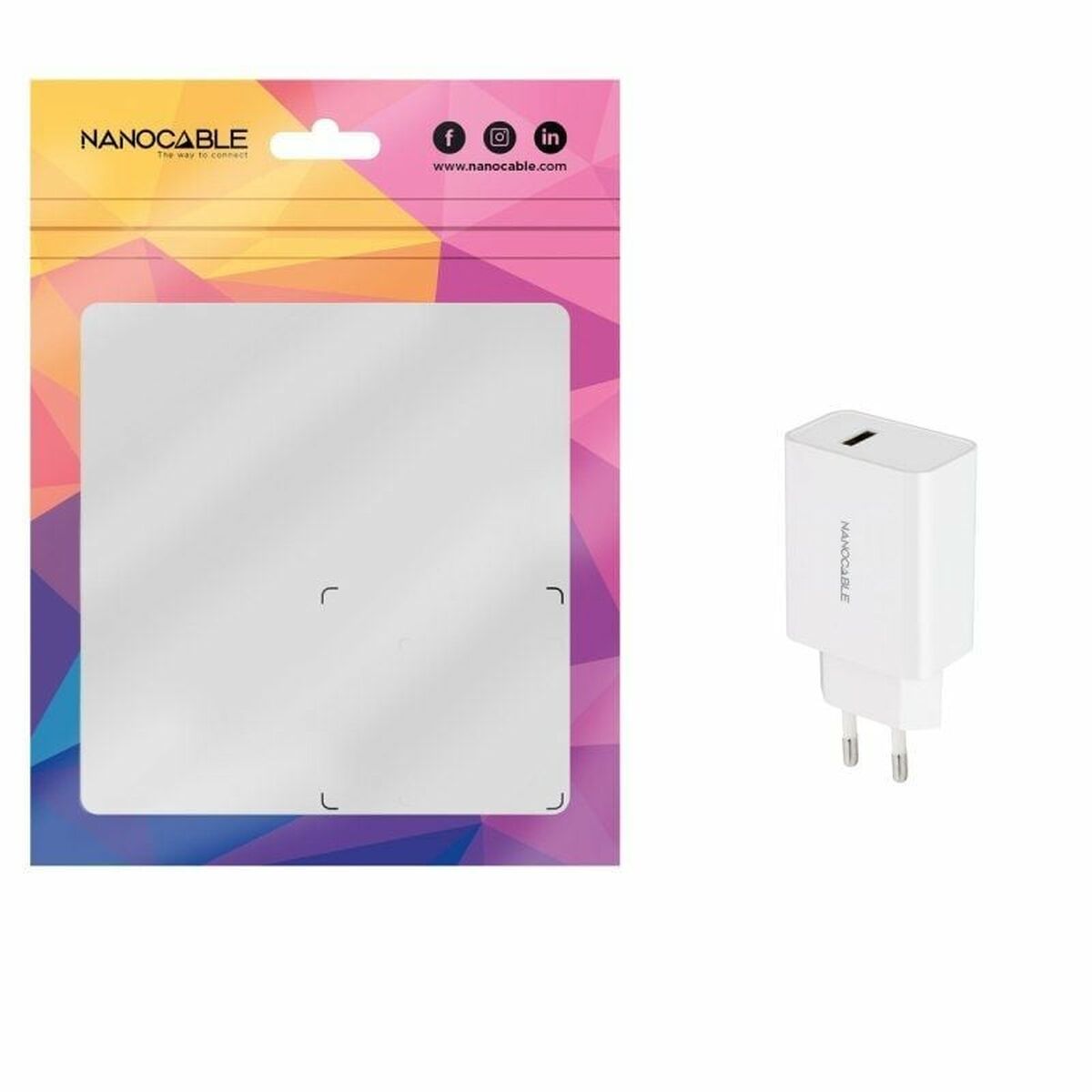 Wall Charger NANOCABLE 10.10.2003 White (1 Unit)