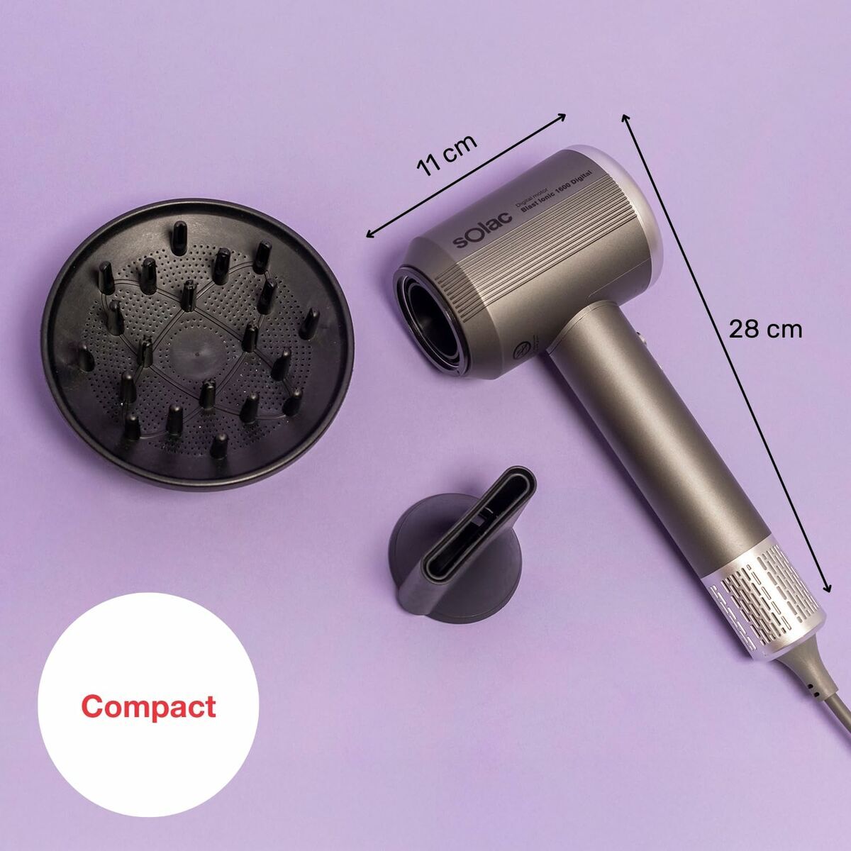 Hairdryer Solac SB7950 Grey 1600 W