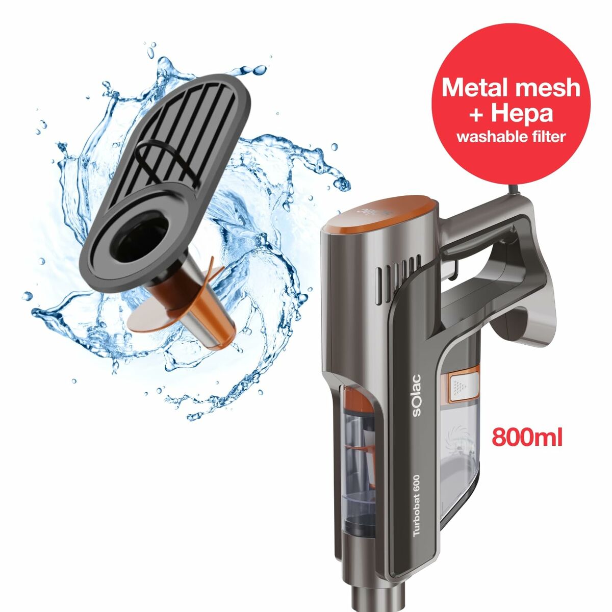 Stick Vacuum Cleaner Solac AEC600 600 W 2200 W