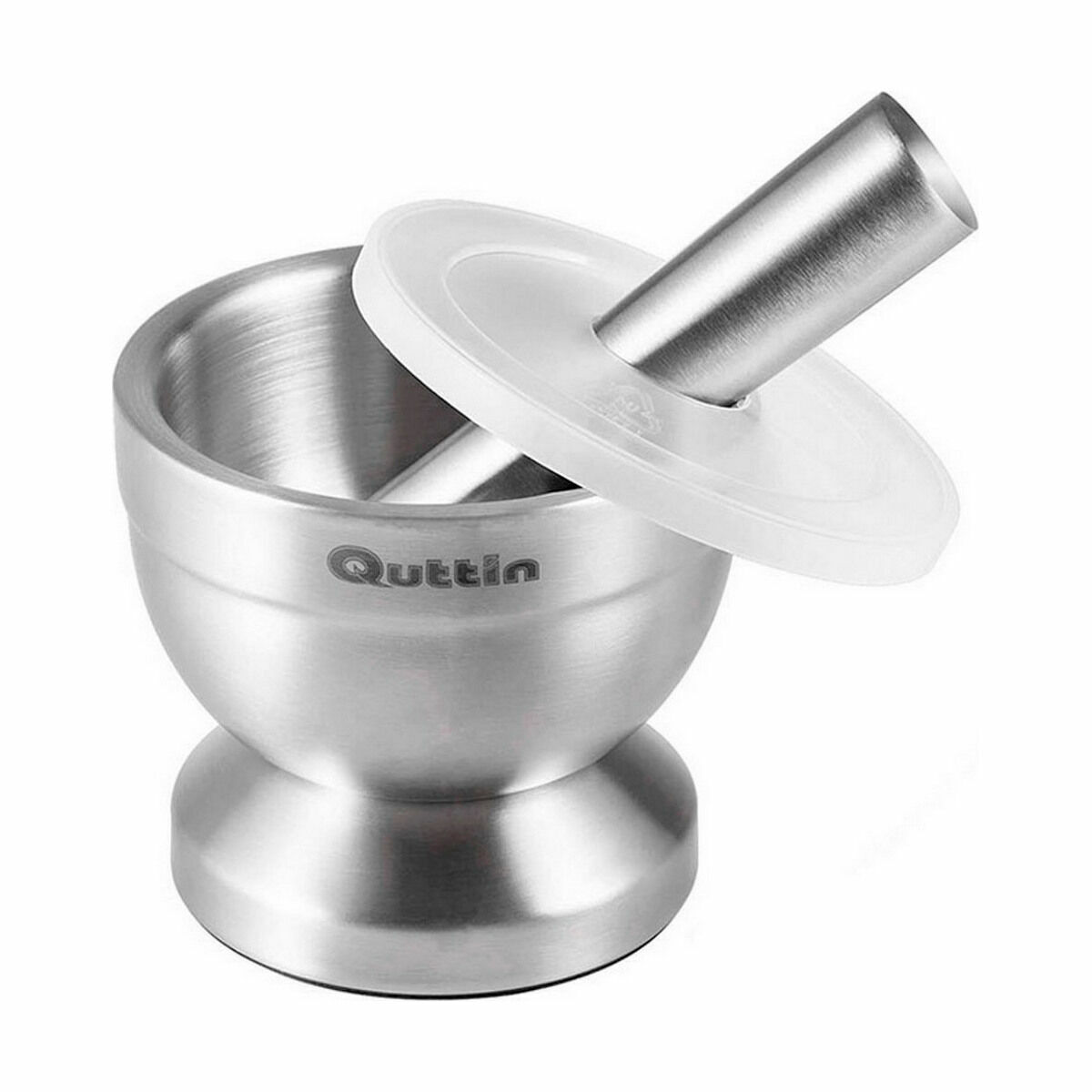 Mortar and pestle Quttin Stainless steel Steel 9,8 x 8,2 cm Non-slip (6 Units)