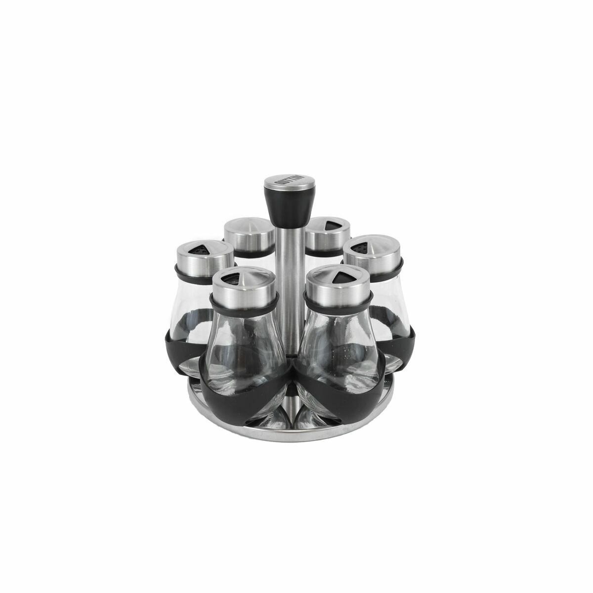 Stainless Steel Spice Rack Quttin 17,8 X 17,8 X 16,3 CM (6 Pieces) (8 Units)