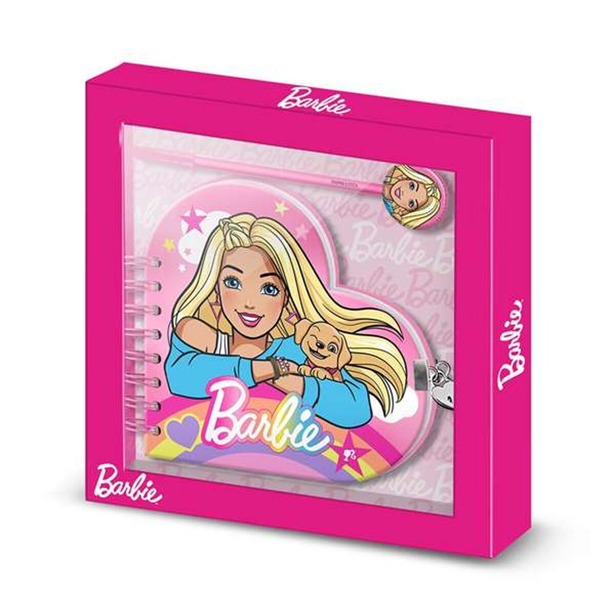 Spiral Notebook with Pen Barbie Pink 160 Sheets 23 x 2,5 x 24 cm Spiral Notebook with Pen Barbie Pink 160 Sheets 23 x 2,5 x 24 cm