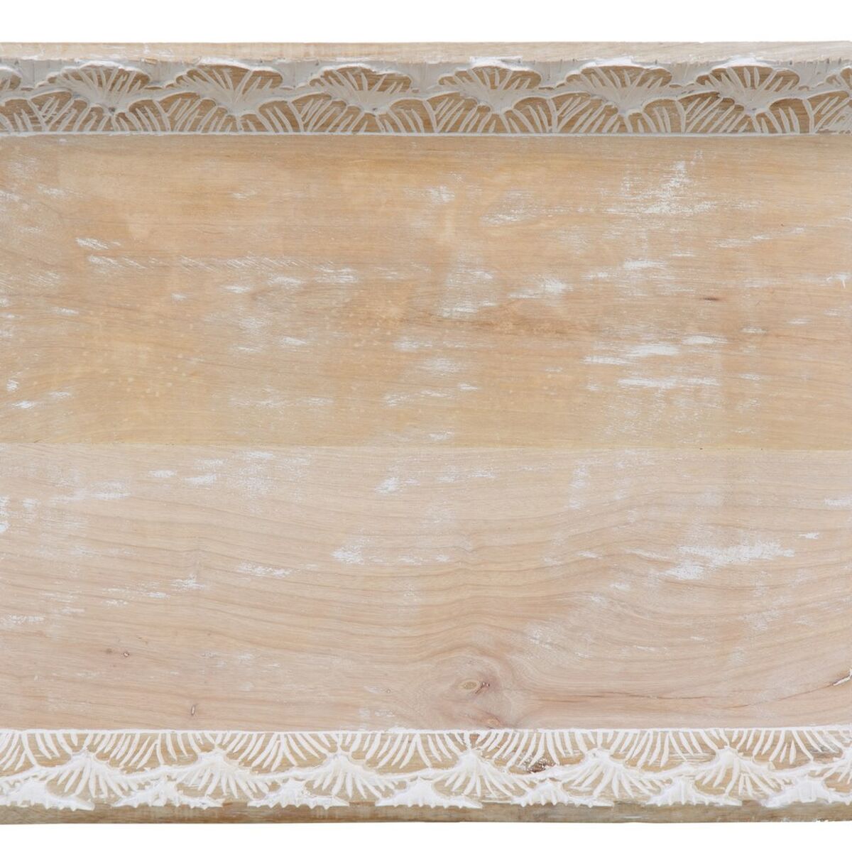 Snack tray 45,5 x 30,5 x 5,5 cm White Mango wood (2 Units)