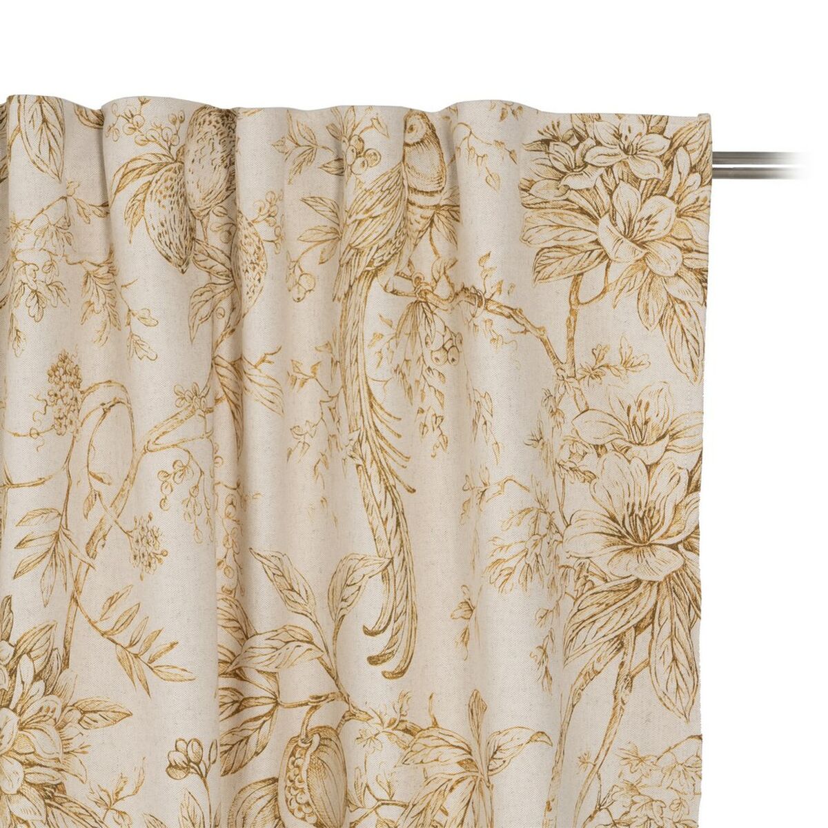 Curtain White Mustard Bird 140 x 270 cm Curtain White Mustard Bird 140 x 270 cm