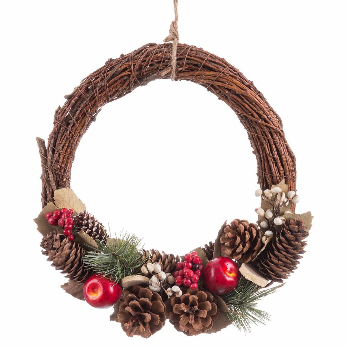 Advent wreathe Multicolour Natural Plastic Foam Pineapples 28 X 8 X 29 CM