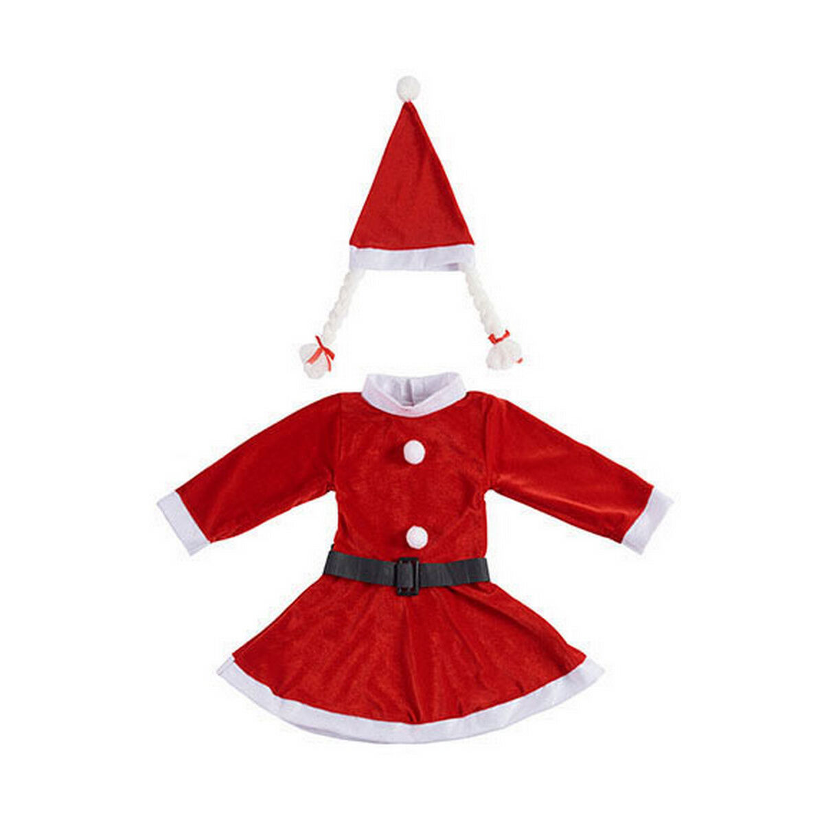 Costume for Children Mother Christmas 9-13 Years Red White Costume for Children Mother Christmas 9-13 Years Red White