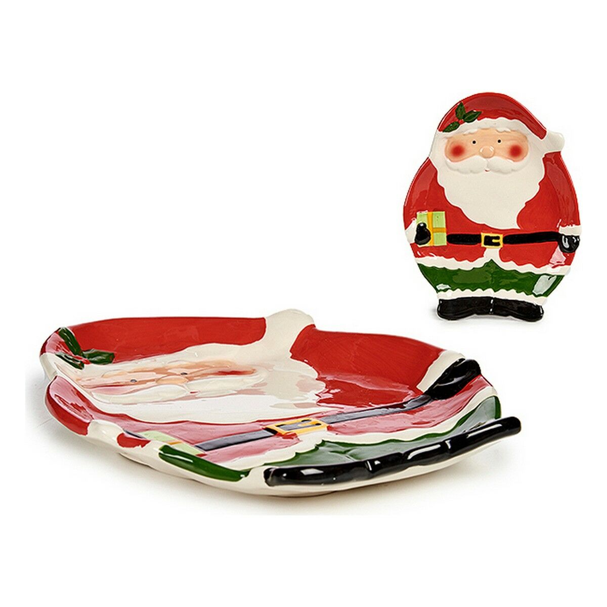 Centerpiece Father Christmas Red Ceramic Centerpiece Father Christmas Red Ceramic