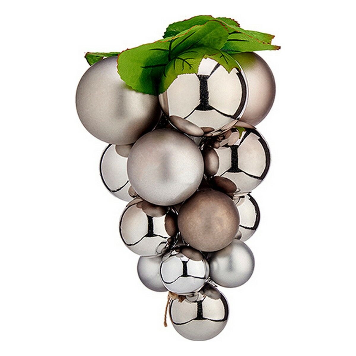 Christmas Bauble Grapes Small Silver Plastic 15 x 15 x 20 cm Christmas Bauble Grapes Small Silver Plastic 15 x 15 x 20 cm