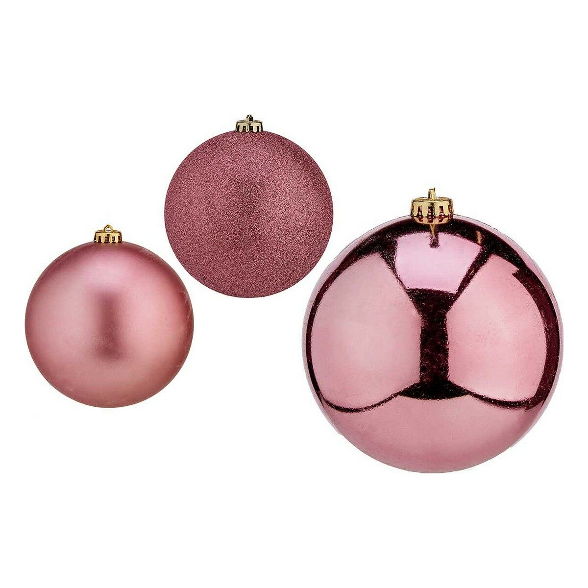 Christmas Baubles Krist+ 00739 Pink PVC Ø 10 cm 6 Units Christmas Baubles Krist+ 00739 Pink PVC Ø 10 cm 6 Units