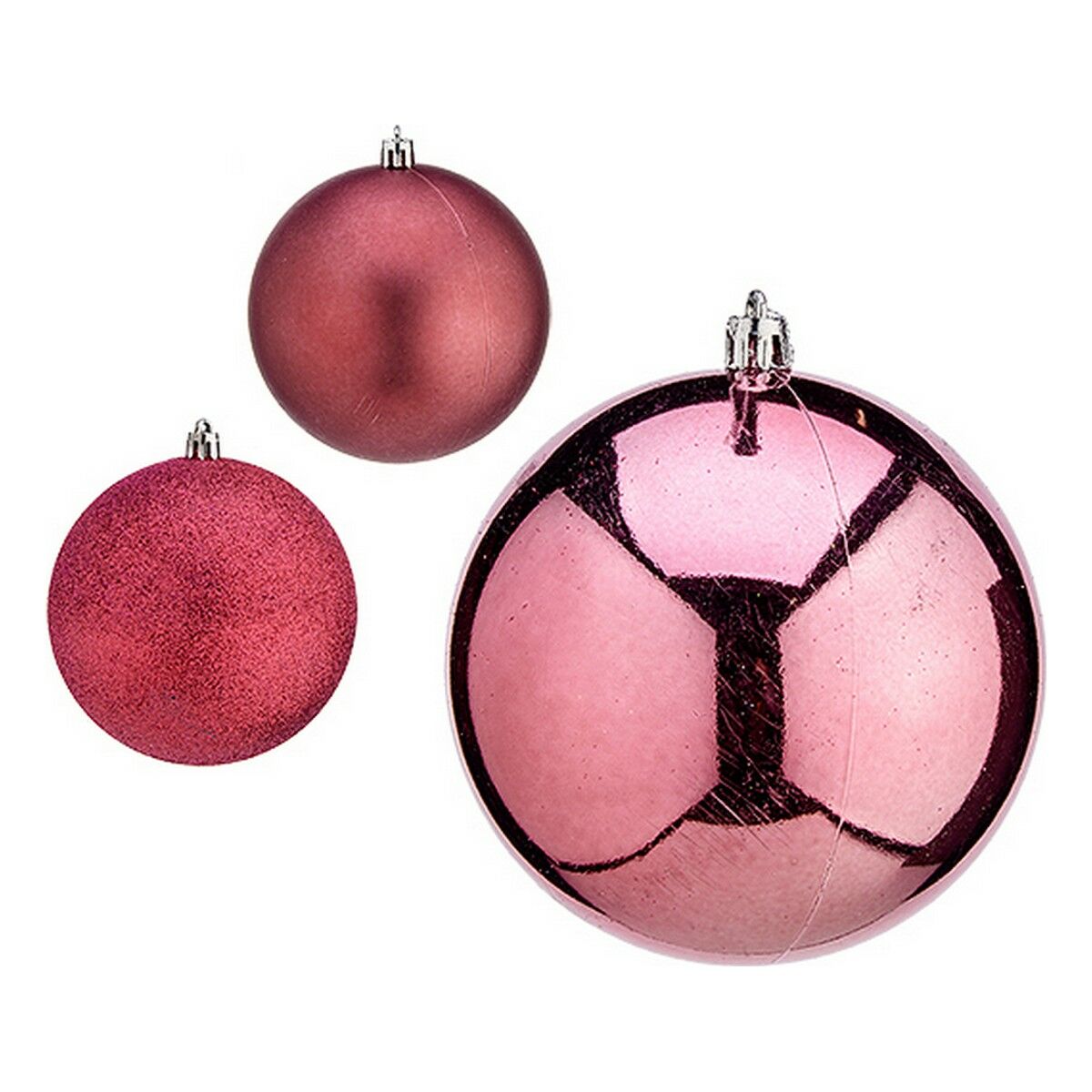 Christmas Baubles Krist+ 00799 Pink Plastic Ø 10 cm 6 Units Christmas Baubles Krist+ 00799 Pink Plastic Ø 10 cm 6 Units