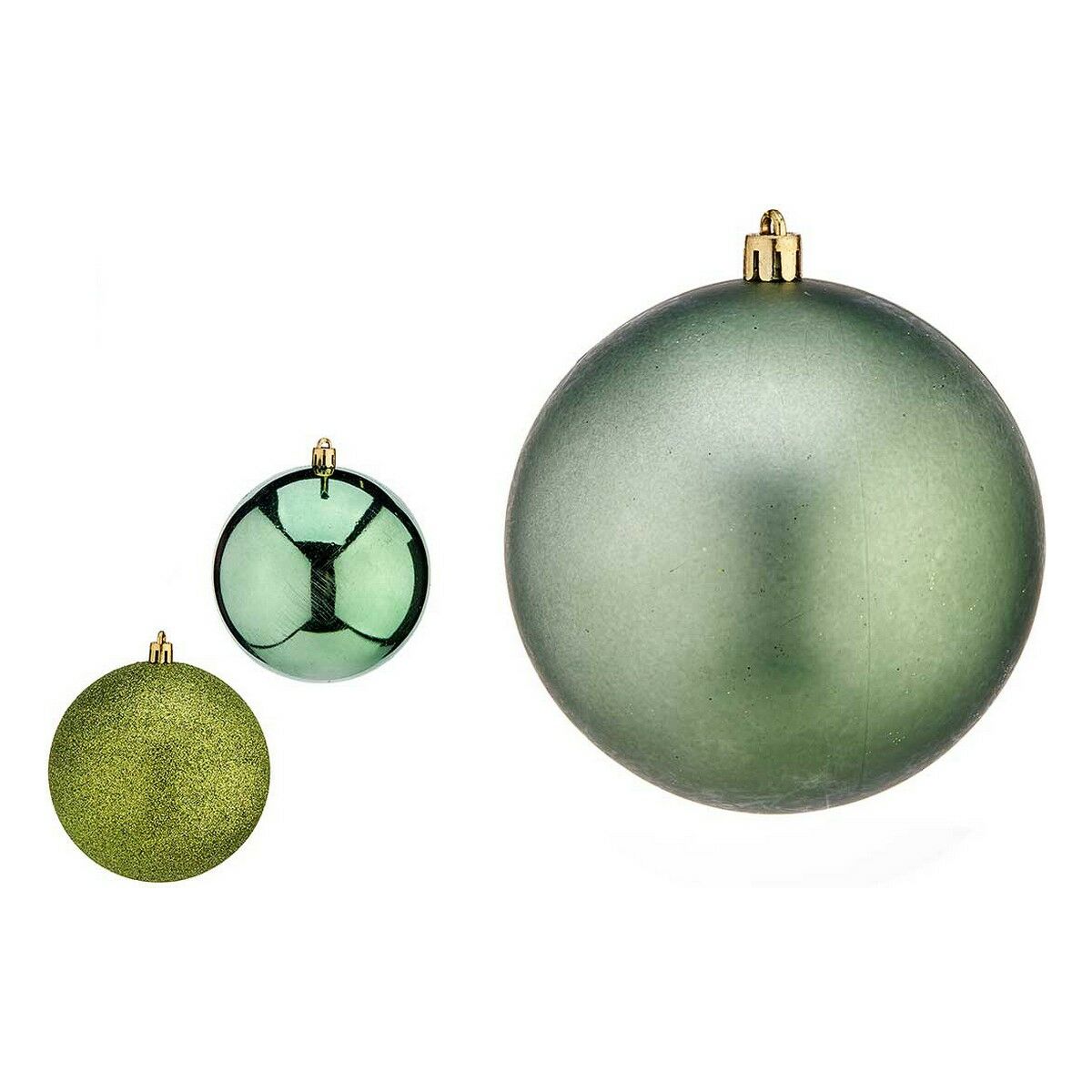 Christmas Baubles Krist+ 00805 Green Plastic Ø 10 cm 6 Units Christmas Baubles Krist+ 00805 Green Plastic Ø 10 cm 6 Units