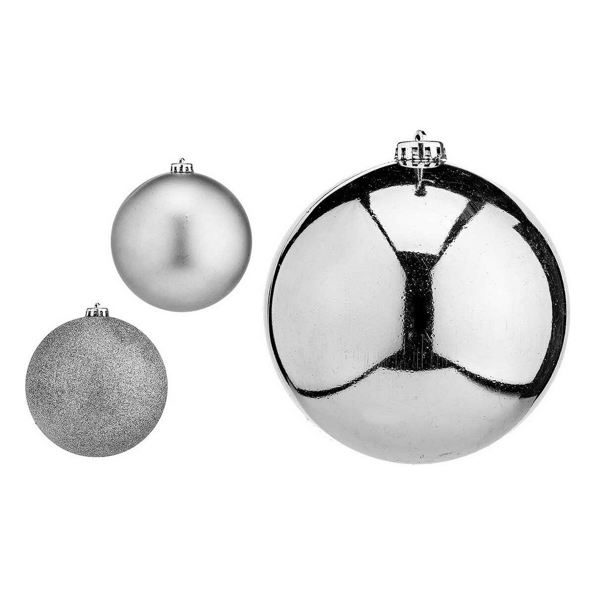 Christmas Baubles Krist+ 00821 Silver Plastic Ø 15 cm 6 Units Christmas Baubles Krist+ 00821 Silver Plastic Ø 15 cm 6 Units