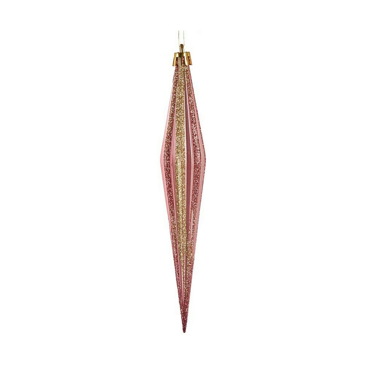 Christmas bauble Krist+ 00902 Pink Golden PVC 3 x 3 x 18,5 cm Streched