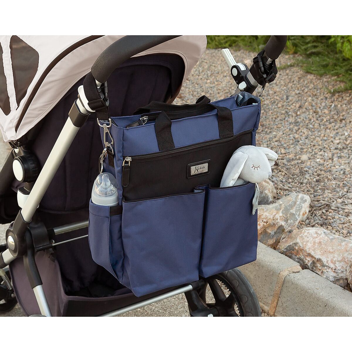 Organizer bag for baby stroller Navy Blue 37 x 15 x 35 cm