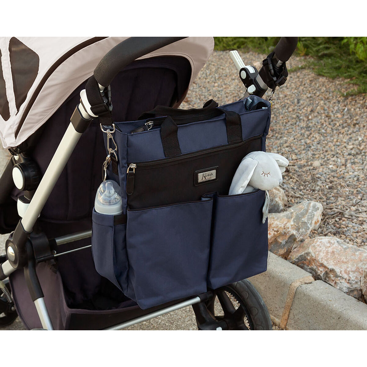 Organizer bag for baby stroller Navy Blue 37 x 15 x 35 cm