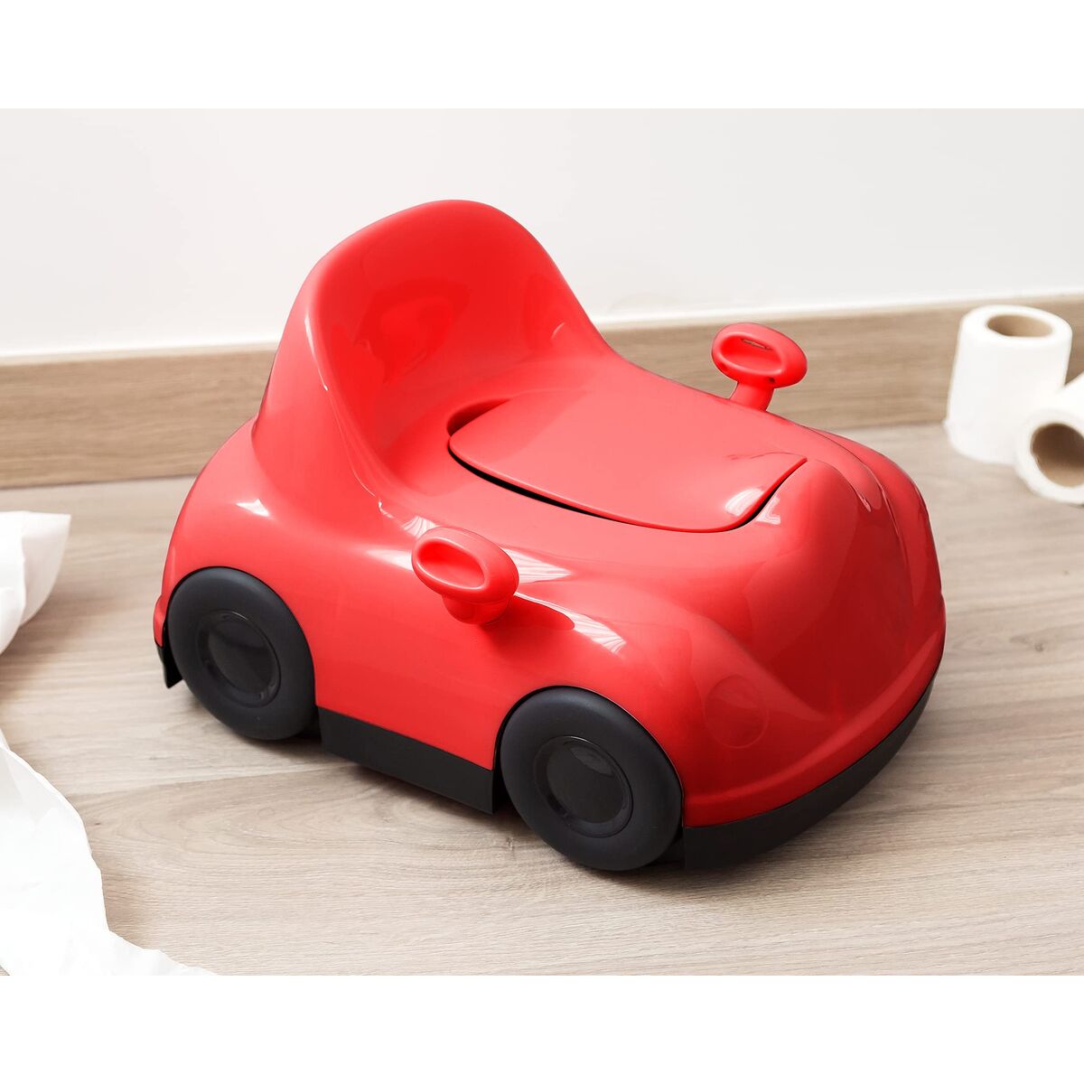 Toilet Seat Reduce for Babies Red Car 32 cm