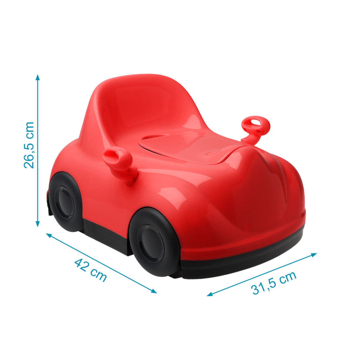 Toilet Seat Reduce for Babies Red Car 32 cm