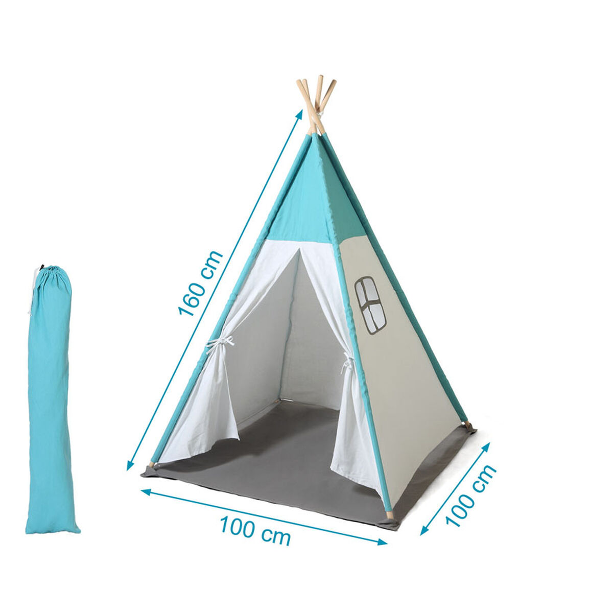 Tent 100 x 100 x 160 cm Blue