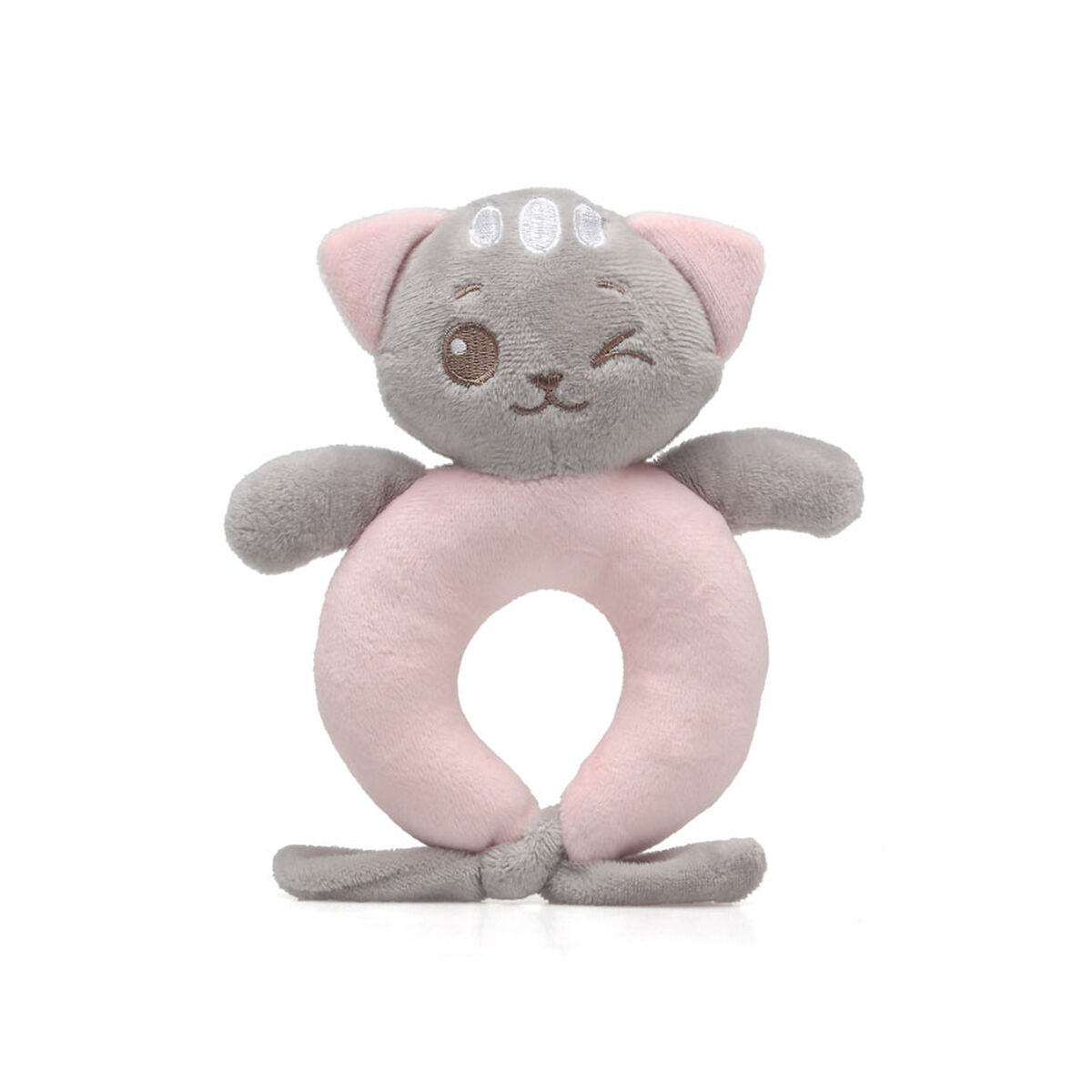 Rattle Cat 16 cm Pink