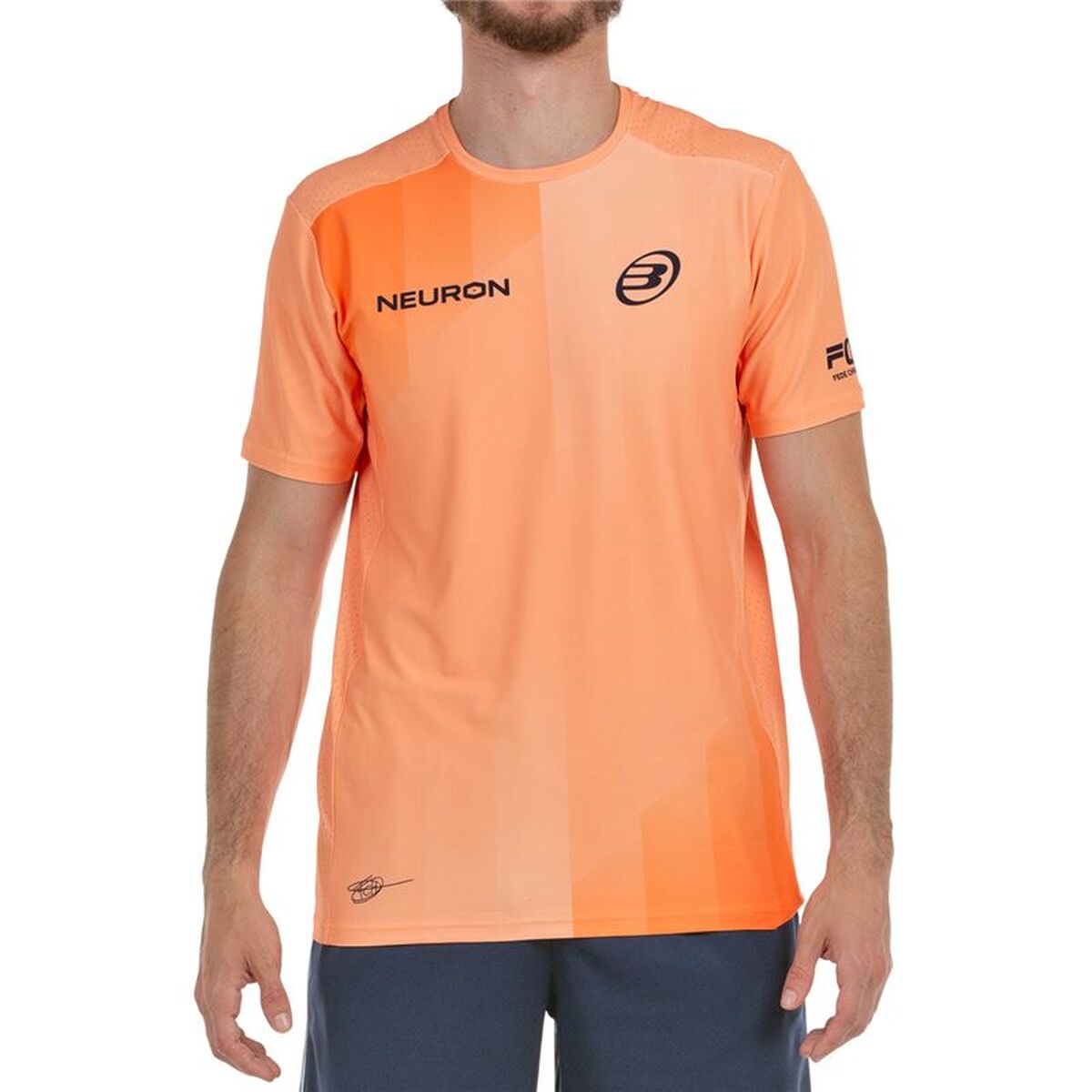 Men’s Short Sleeve T-Shirt Bullpadel Chingotto 25V Orange Padel Men’s Short Sleeve T-Shirt Bullpadel Chingotto 25V Orange Padel