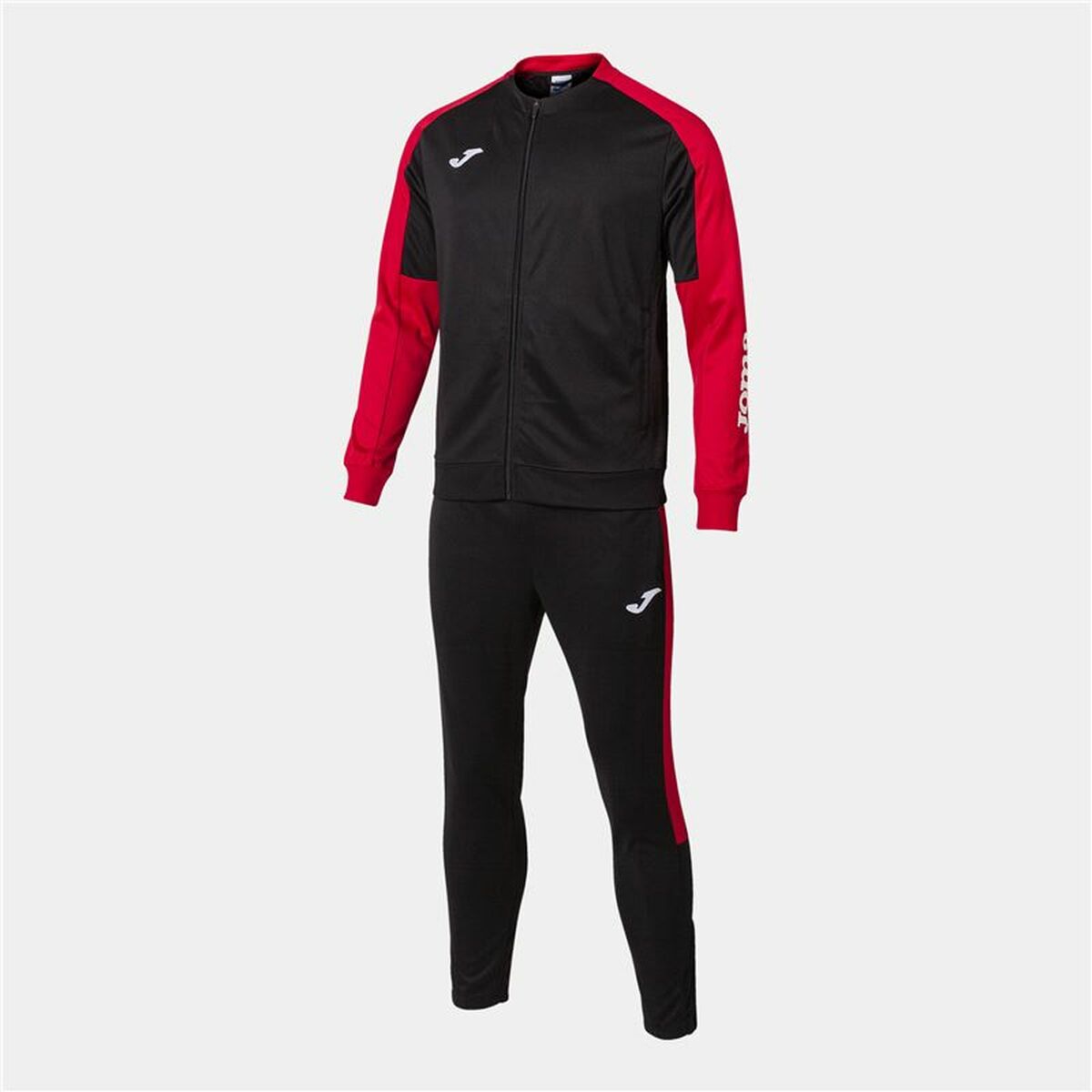 Tracksuit for Adults Joma Sport Eco Championship Black Red Children’s Men