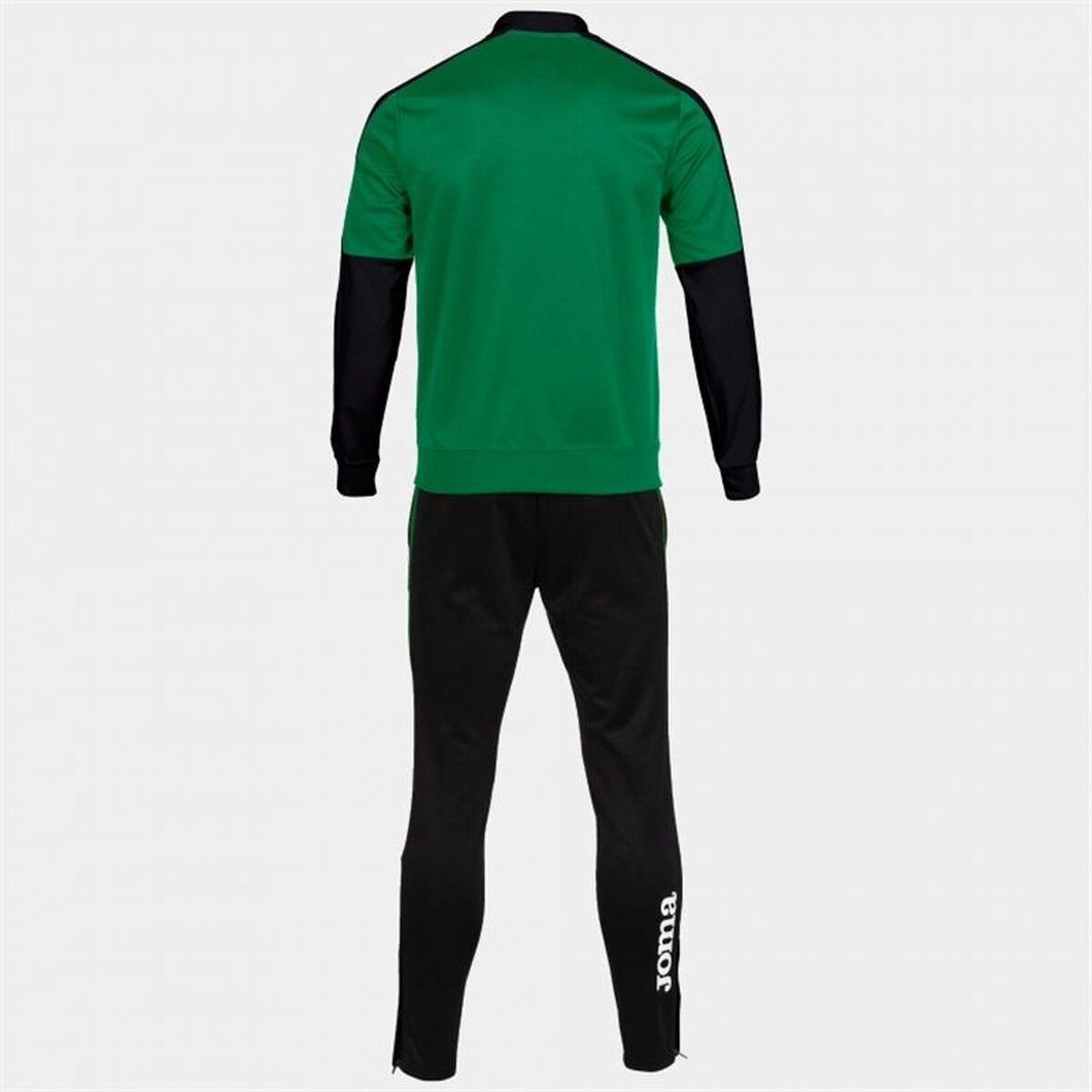 Tracksuit for Adults Joma Sport Eco Championship Black Green Children’s Men 2 Pieces