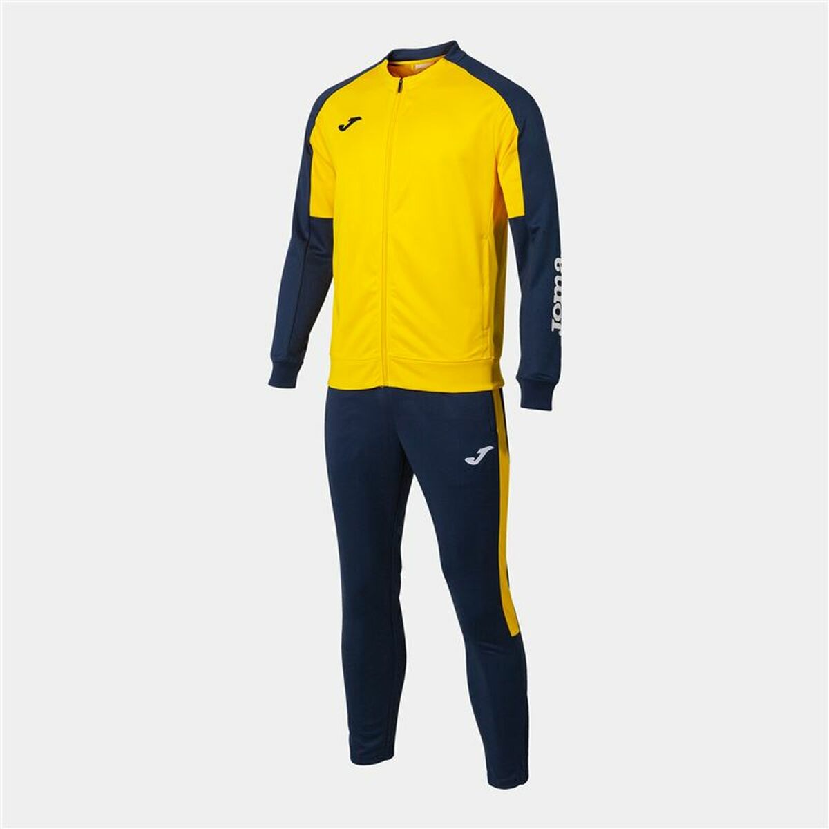 Tracksuit for Adults Joma Sport Eco Championship Yellow Navy Blue Children’s Men 2 Pieces