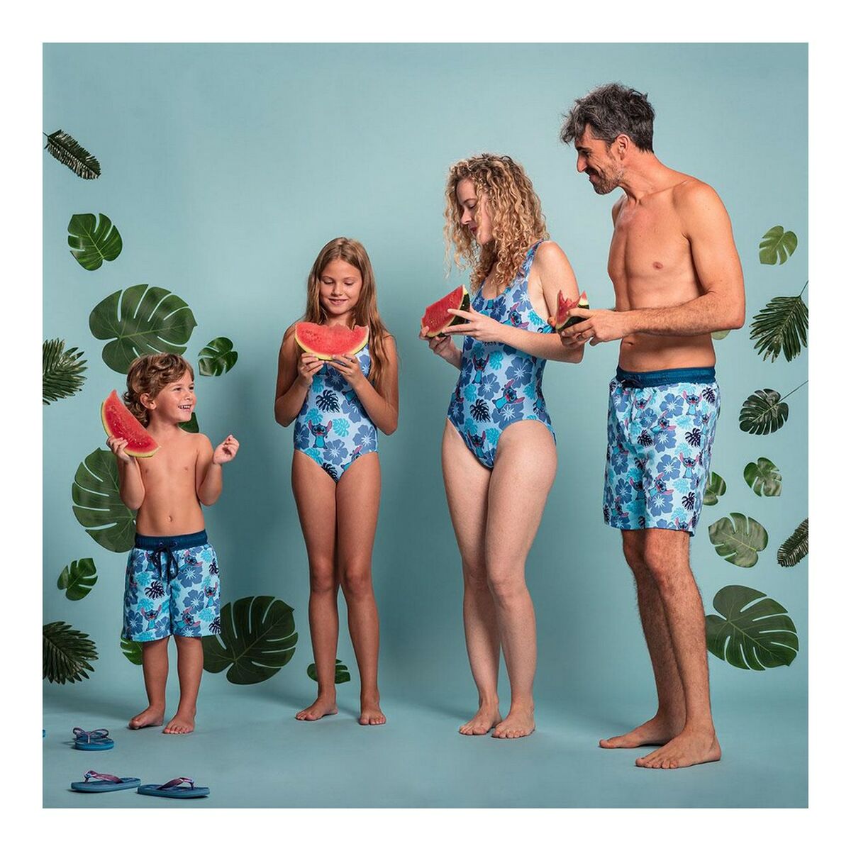 Childrenâs Bathing Costume Stitch Light Blue