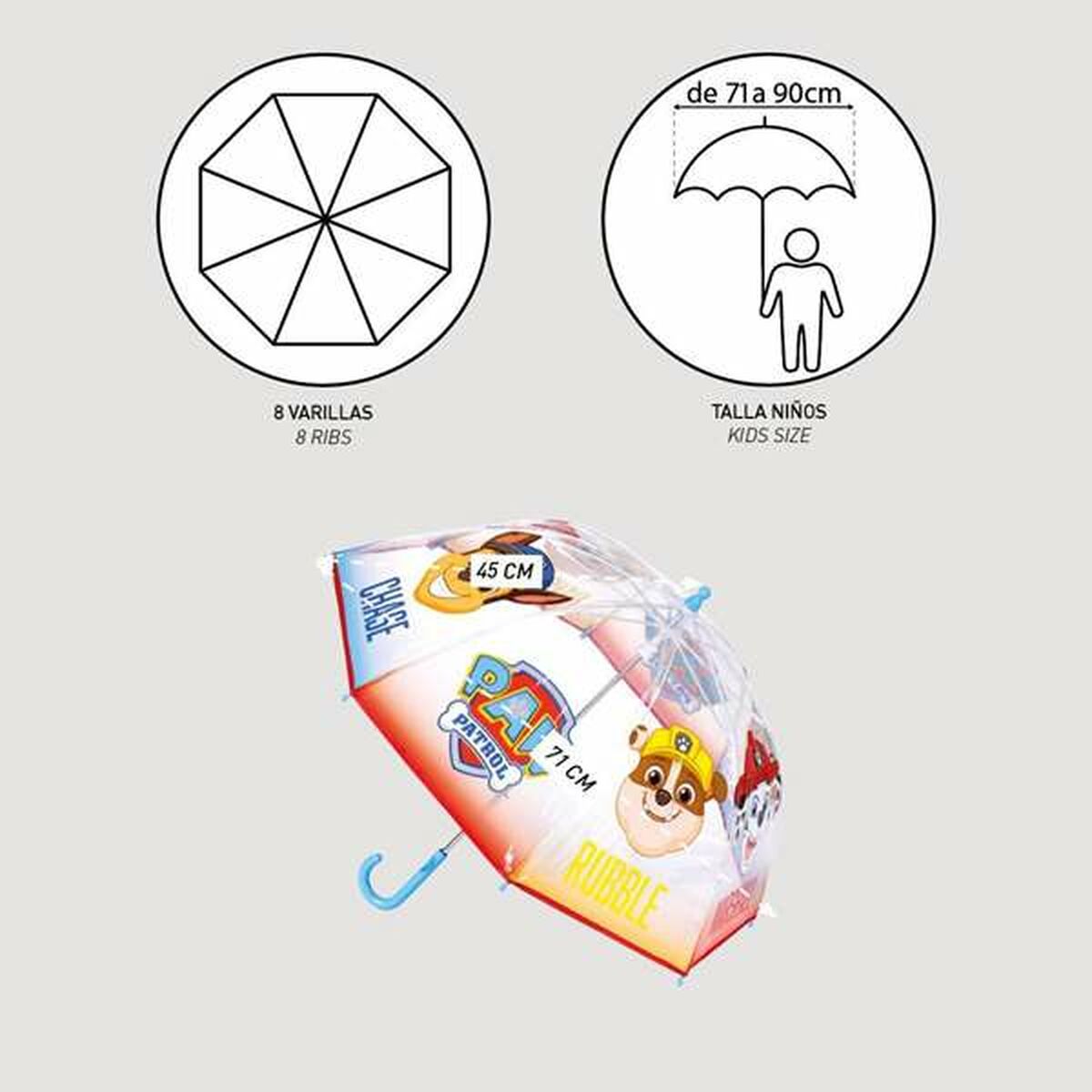 Umbrella The Paw Patrol 71 cm 45cm