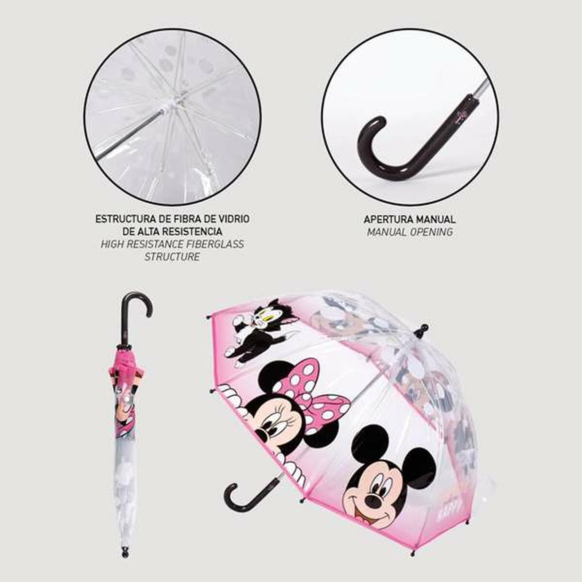Umbrella Minnie Mouse  71 cm 45cm