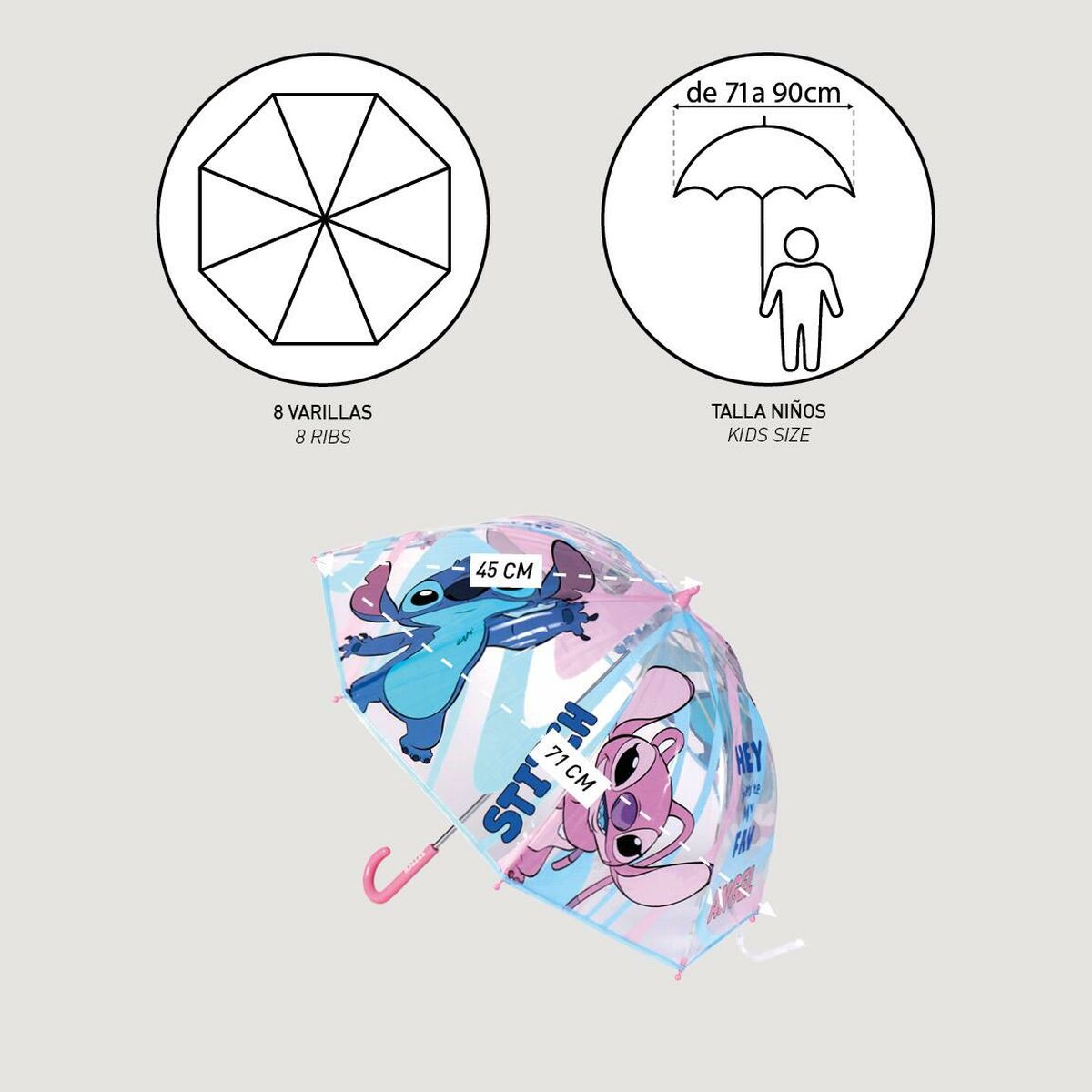 Umbrella Stitch Pink  71 cm Blue