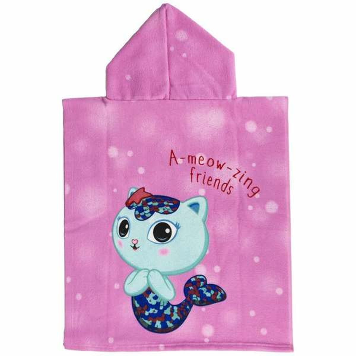 Poncho-Towel with Hood Gabby’s Dollhouse Pink 50 x 115 cm