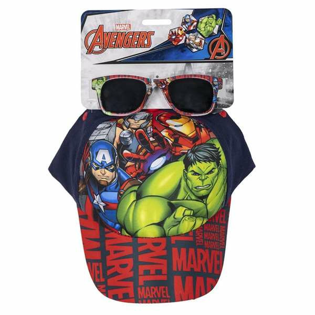 Set of cap and sunglasses The Avengers 2 Pieces Children’s