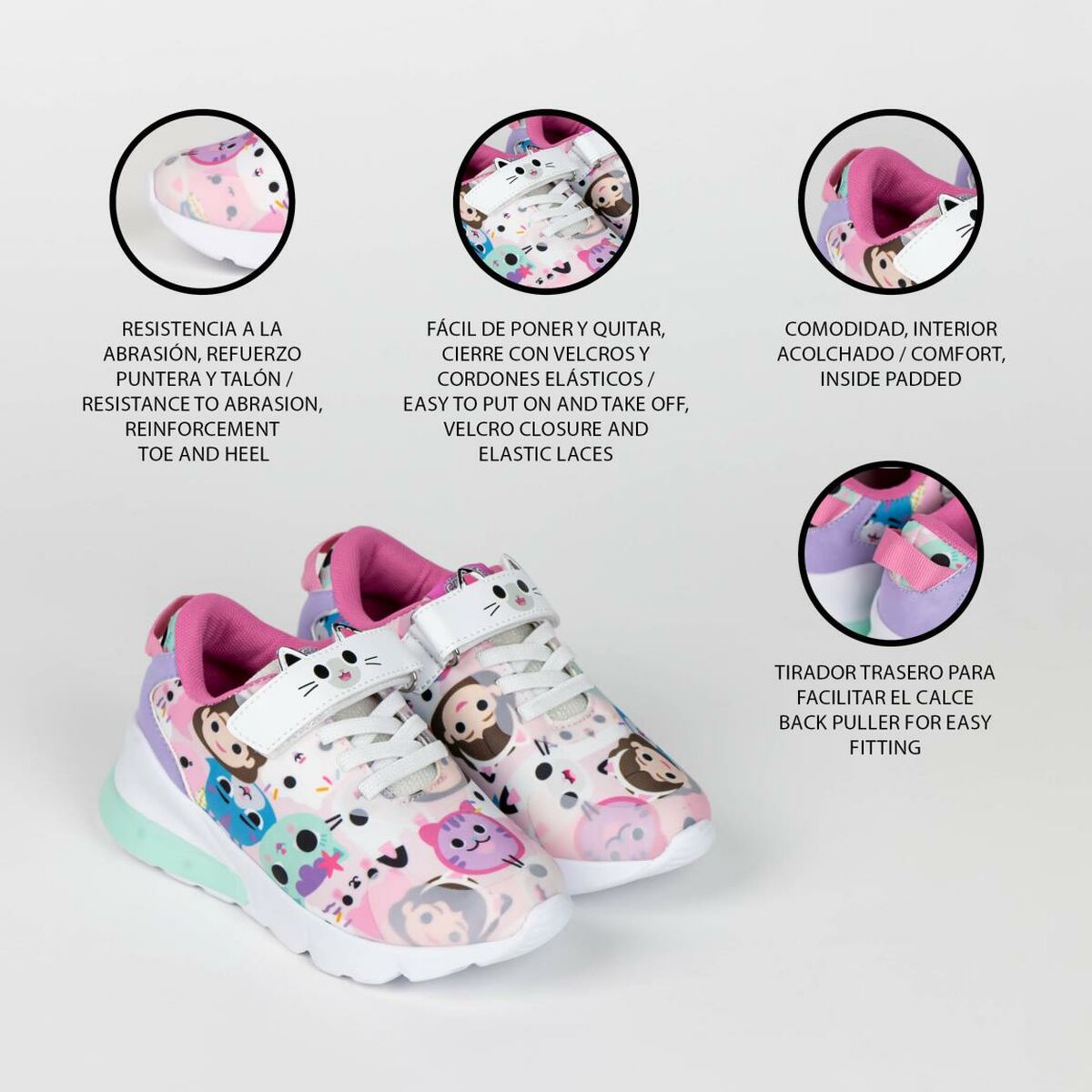 LED Trainers Gabby’s Dollhouse Pink