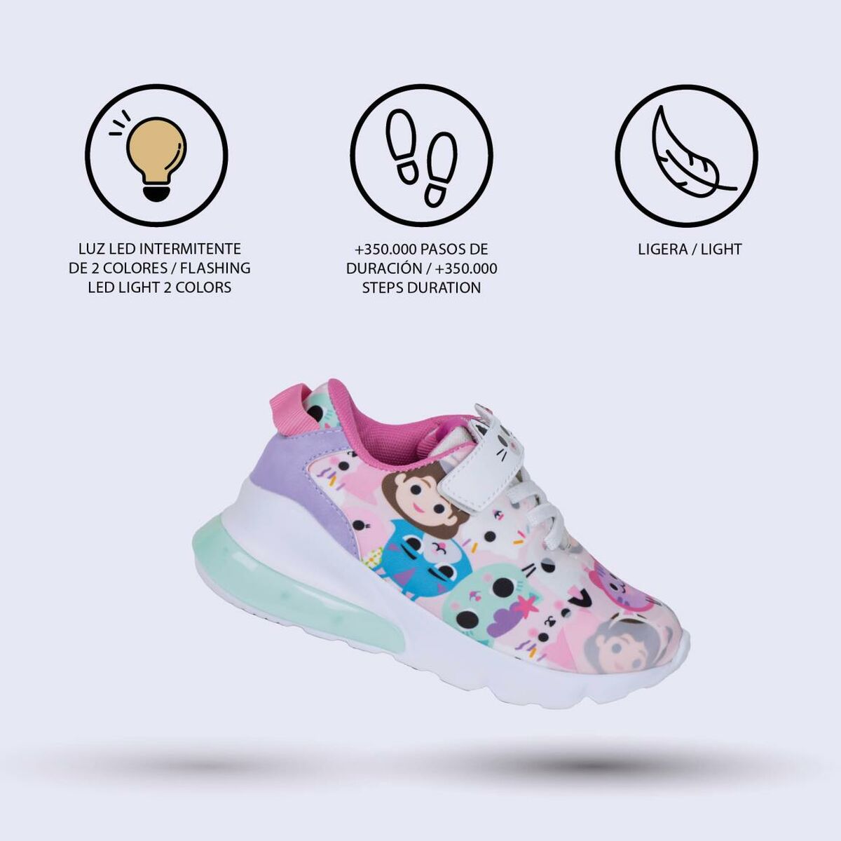 LED Trainers Gabby’s Dollhouse Pink