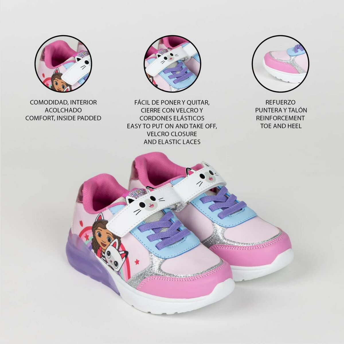 LED Trainers Gabby’s Dollhouse Pink
