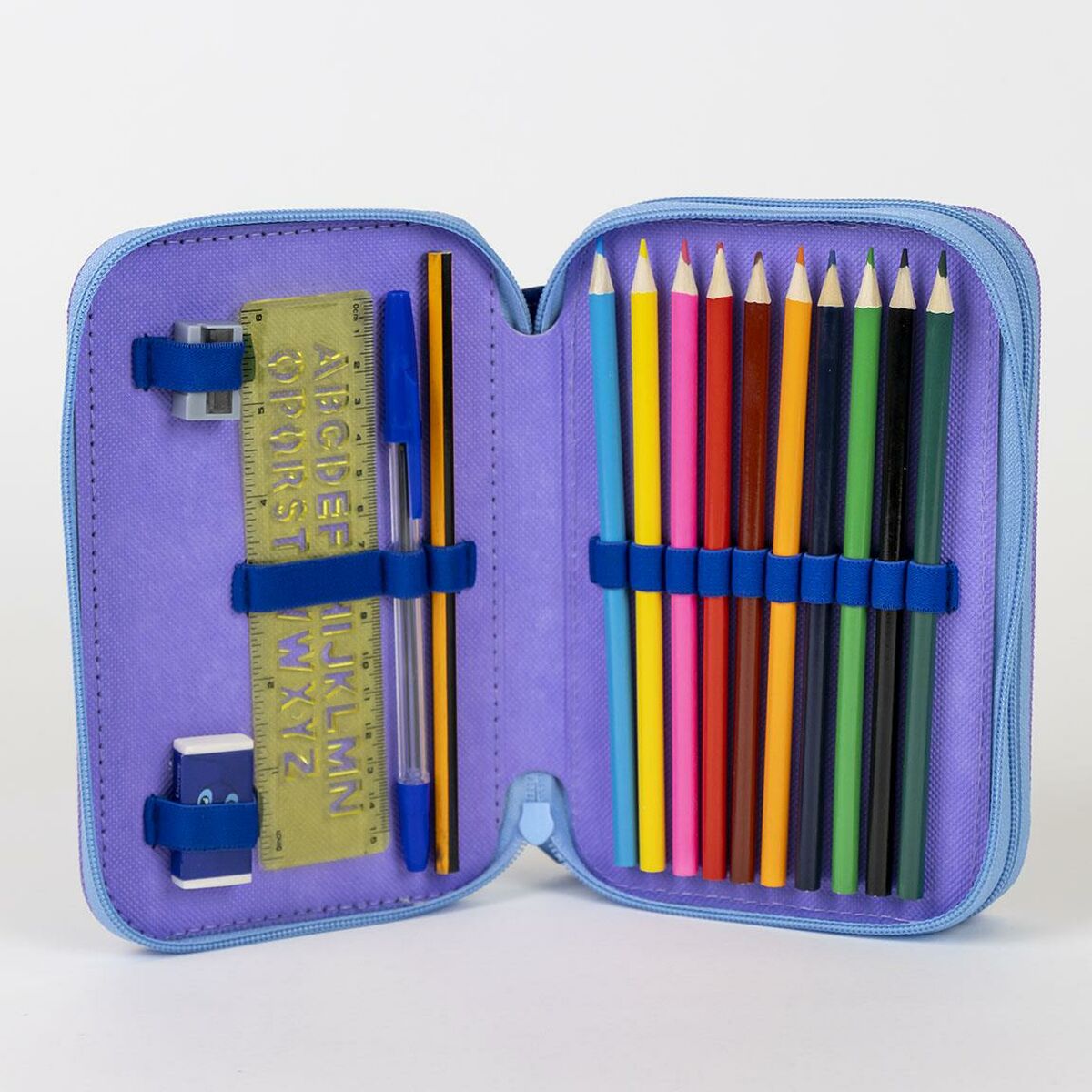 Pencil Case Stitch Blue 12,5 x 19,5 x 4,5 cm