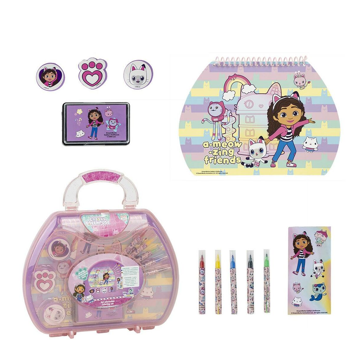 Stationery Set Gabby’s Dollhouse Pink Briefcase