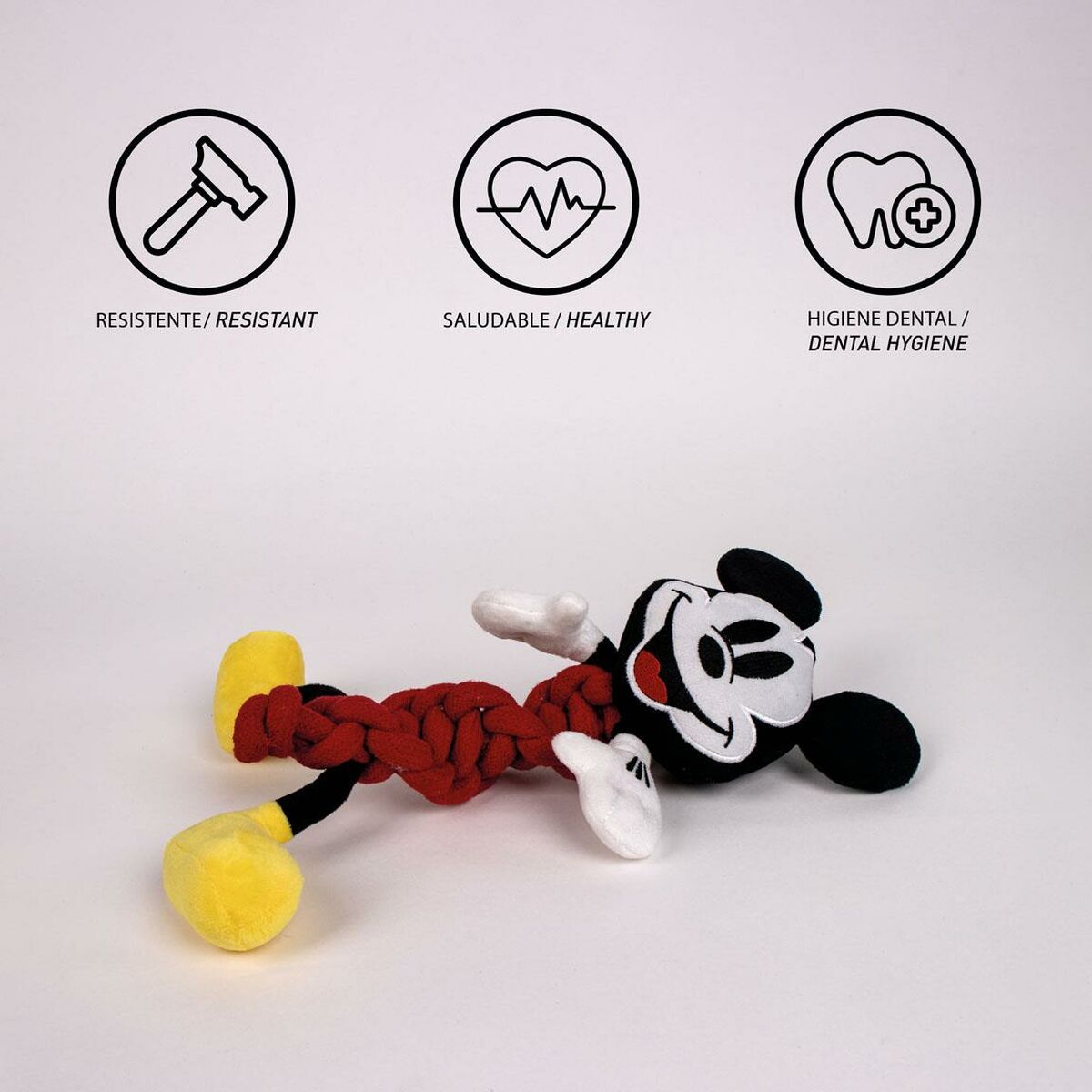 Dog chewing toy Mickey Mouse Red 11 x 27 x 9,5 cm