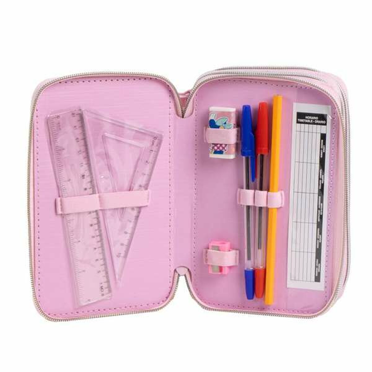 Pencil Case Minnie Mouse Pink 12,5 x 6,5 x 19,5 cm
