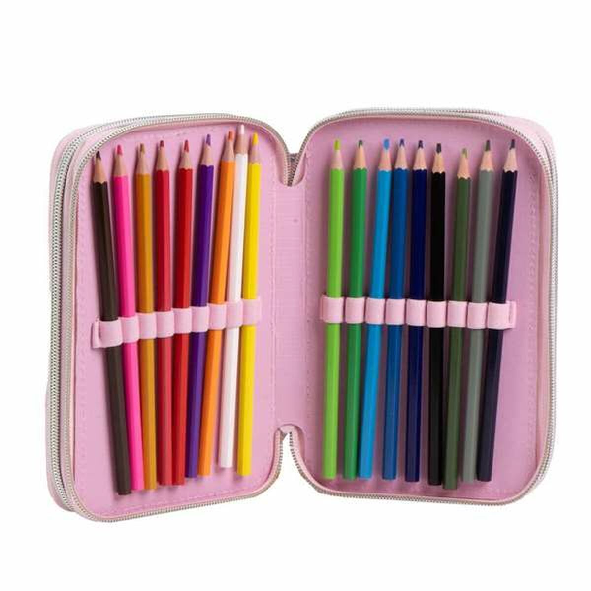 Pencil Case Minnie Mouse Pink 12,5 x 6,5 x 19,5 cm