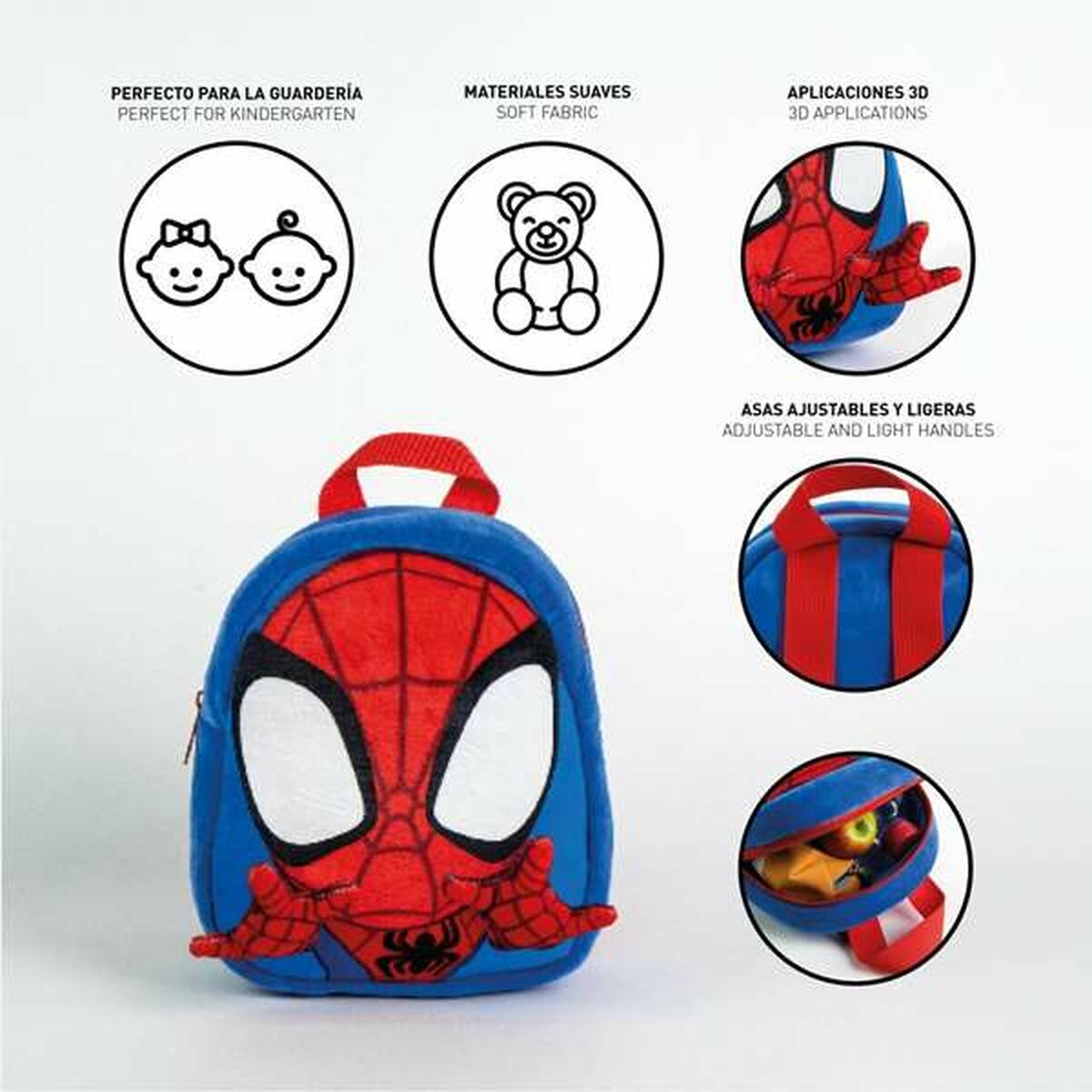 School Bag Spidey Blue 18 x 22 x 4 cm